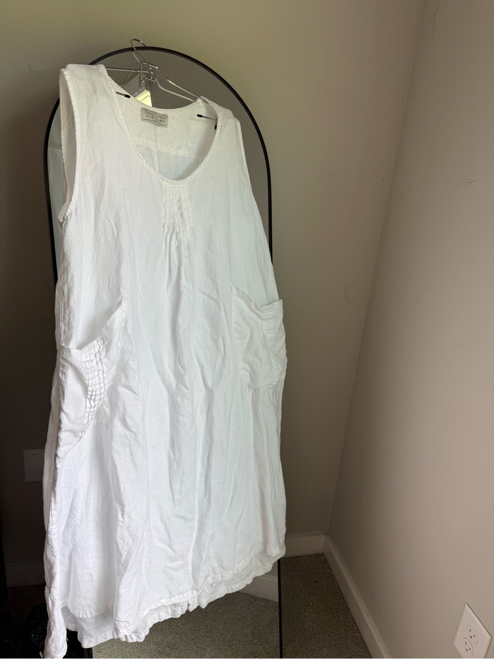 Harris cotton linen dress womens size large